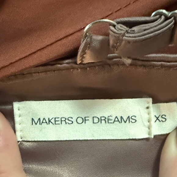 Chic Backless Satin Dress in Rose by [Brand] - Picture 2 of 4